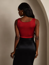 [خمر] SilkSilky-SA Sleeveless Round Neck تي شيرت نسائية 002