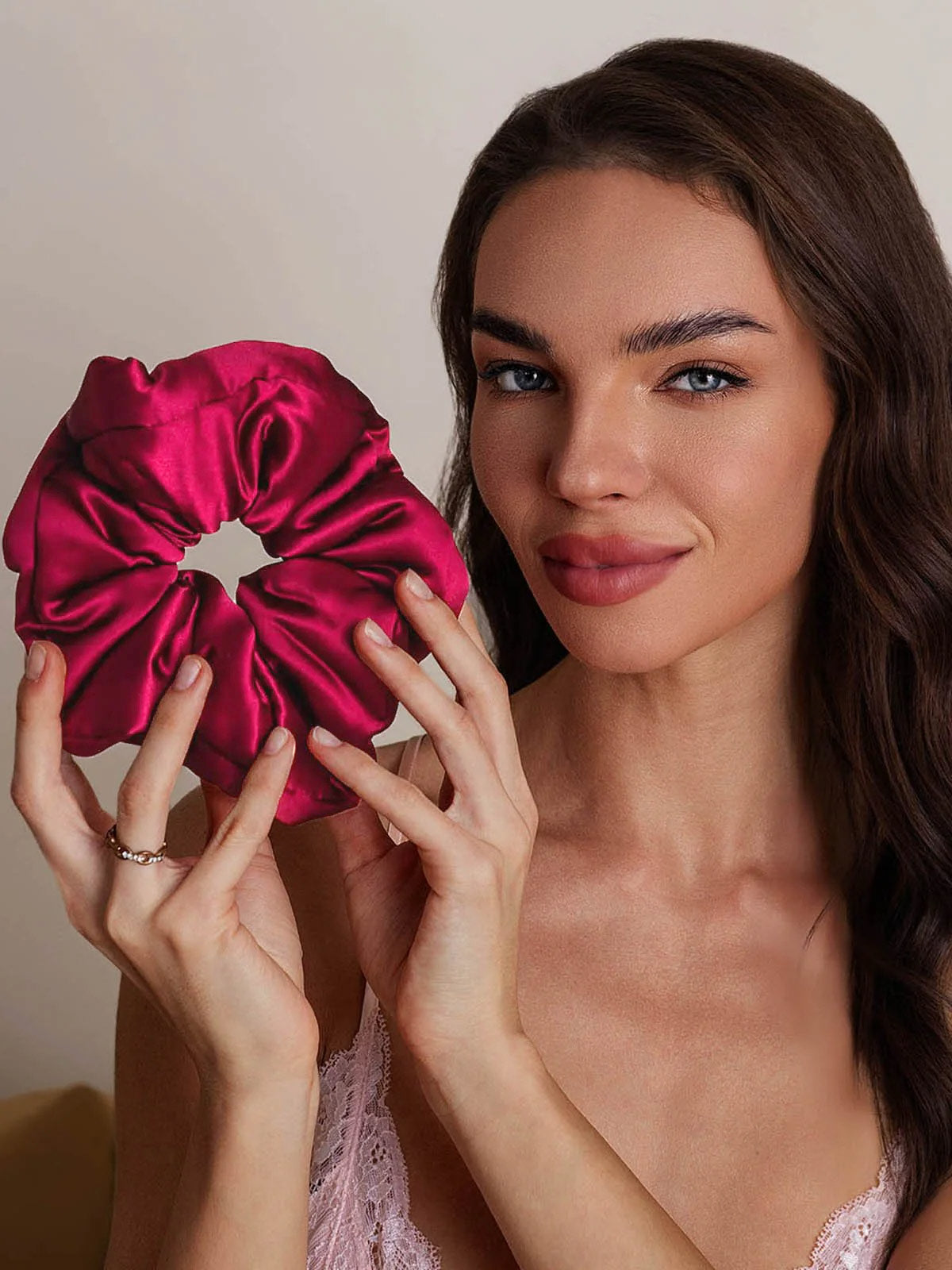 [خمر] SilkSilky-SA الحرير Scrunchie 001