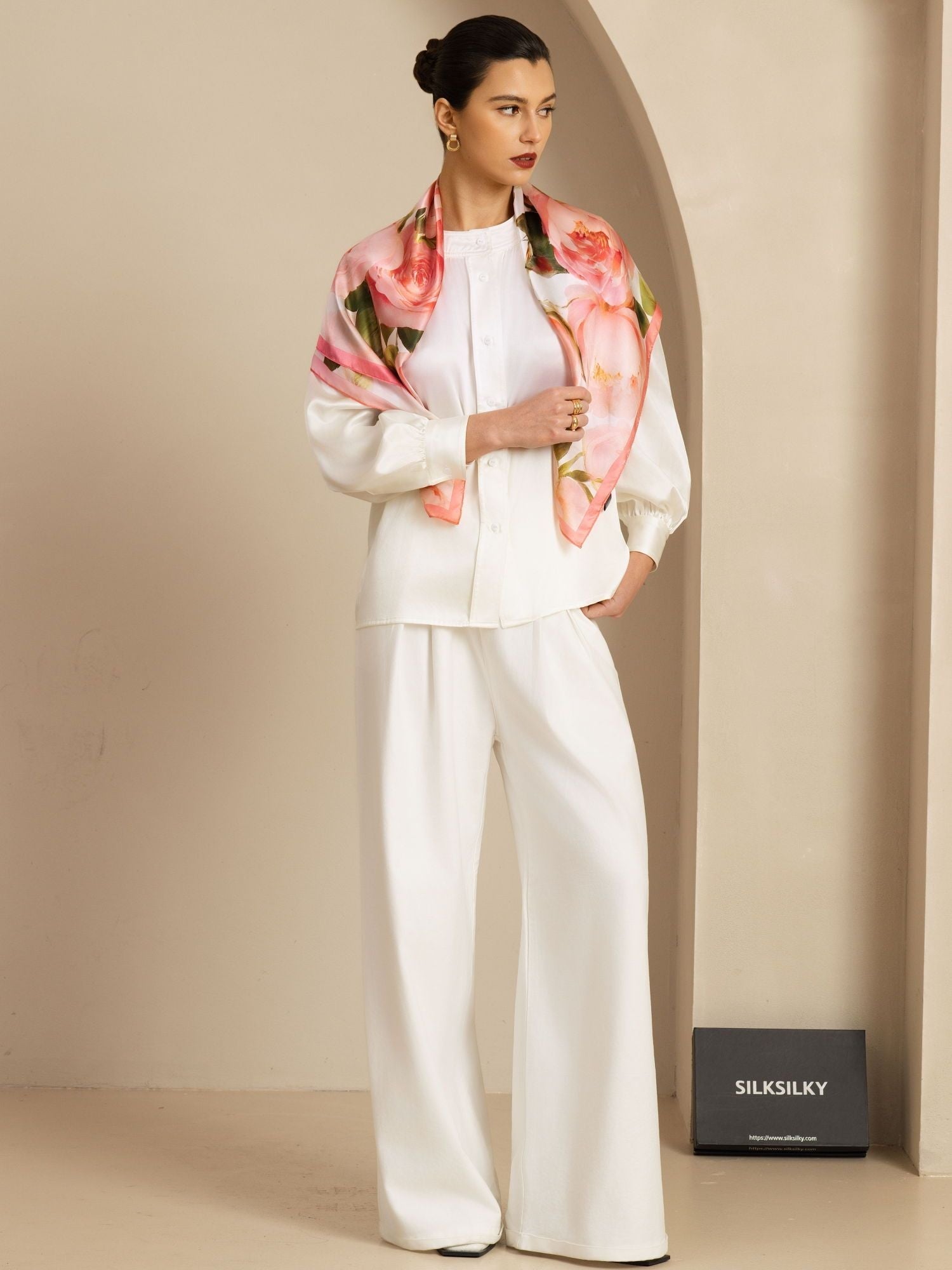 [P108] SilkSilky-SA Pure Silk Scarf 006