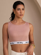 [لون القرنفل] SilkSilky-SA Sleeveless Crew Neck كامي 001