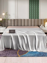 [فضة] SilkSilky-SA 25Momme غطاء السرير 002