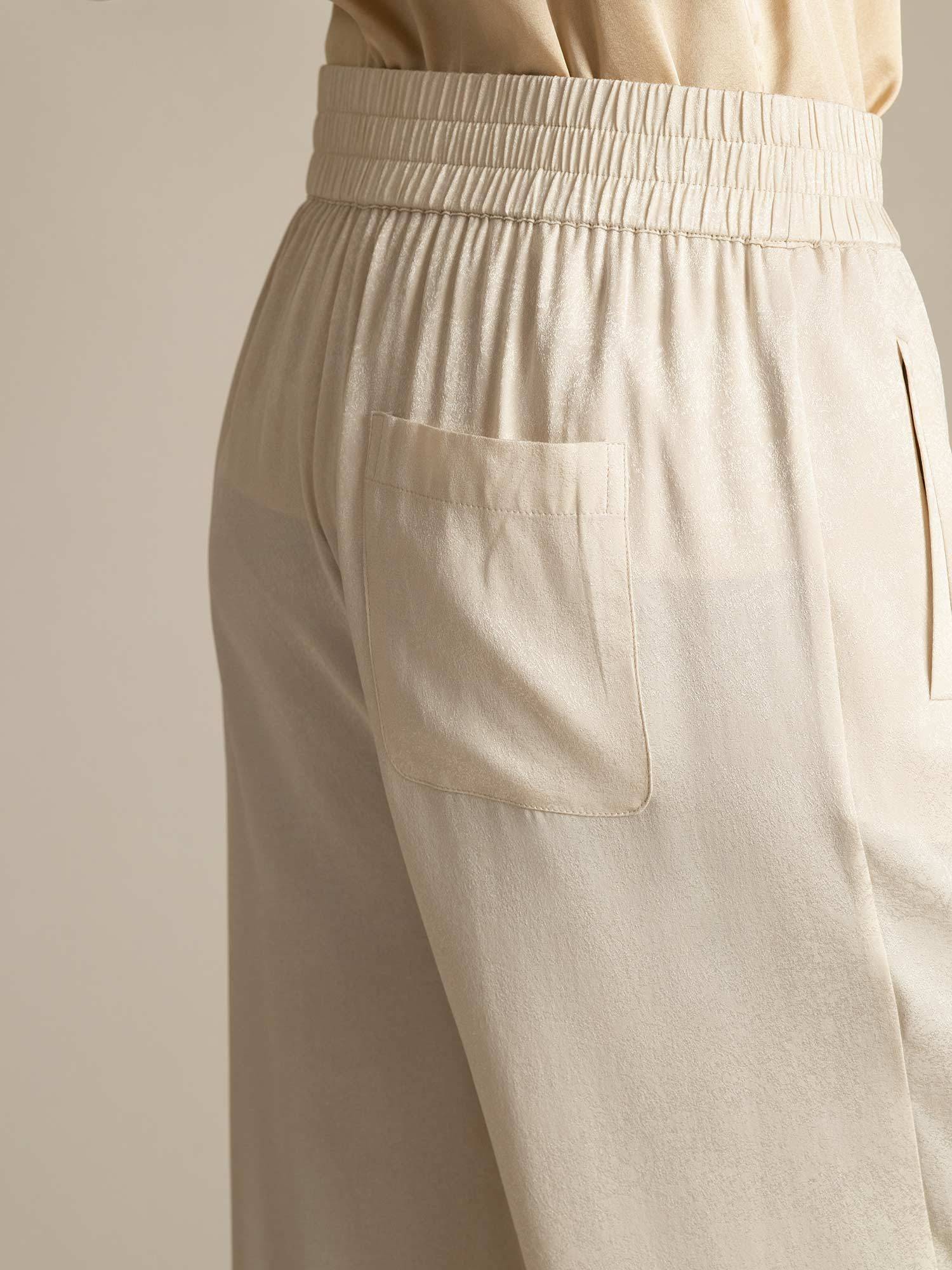 [اللونالبيج] SilkSilky-SA 22Momme الحرير Womens Pants 005