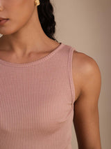[لون القرنفل] SilkSilky-SA Sleeveless Round Neck كامي 006