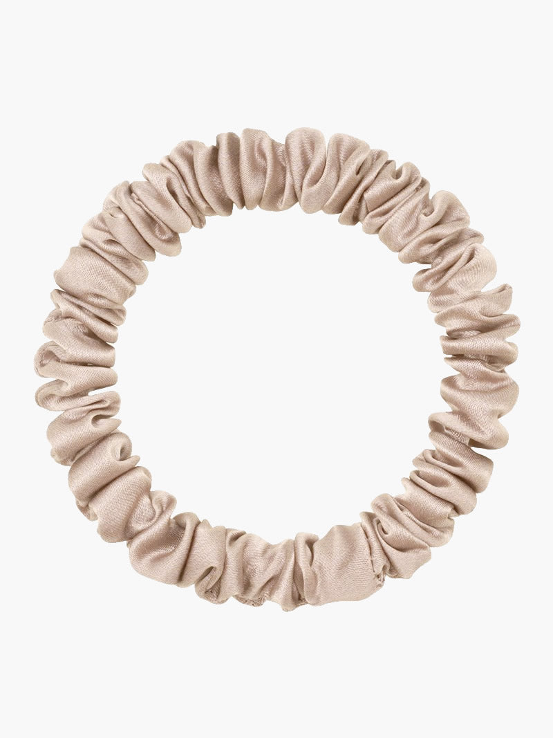 SilkSilky-SA-19Momme-الحرير-الخالص-Scrunchie-اللون-البيج-004