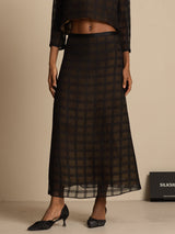 [أسود] SilkSilky-SA Skirt 001