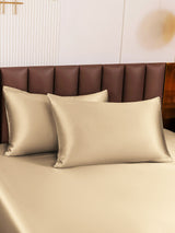 [اللون البيج] SilkSilky-SA 22Momme الحرير الخالص Pillowcase 001