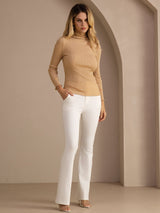 [حجر القمر] SilkSilky-SA Long Sleeve Turtle Neck تي شيرت نسائية 007