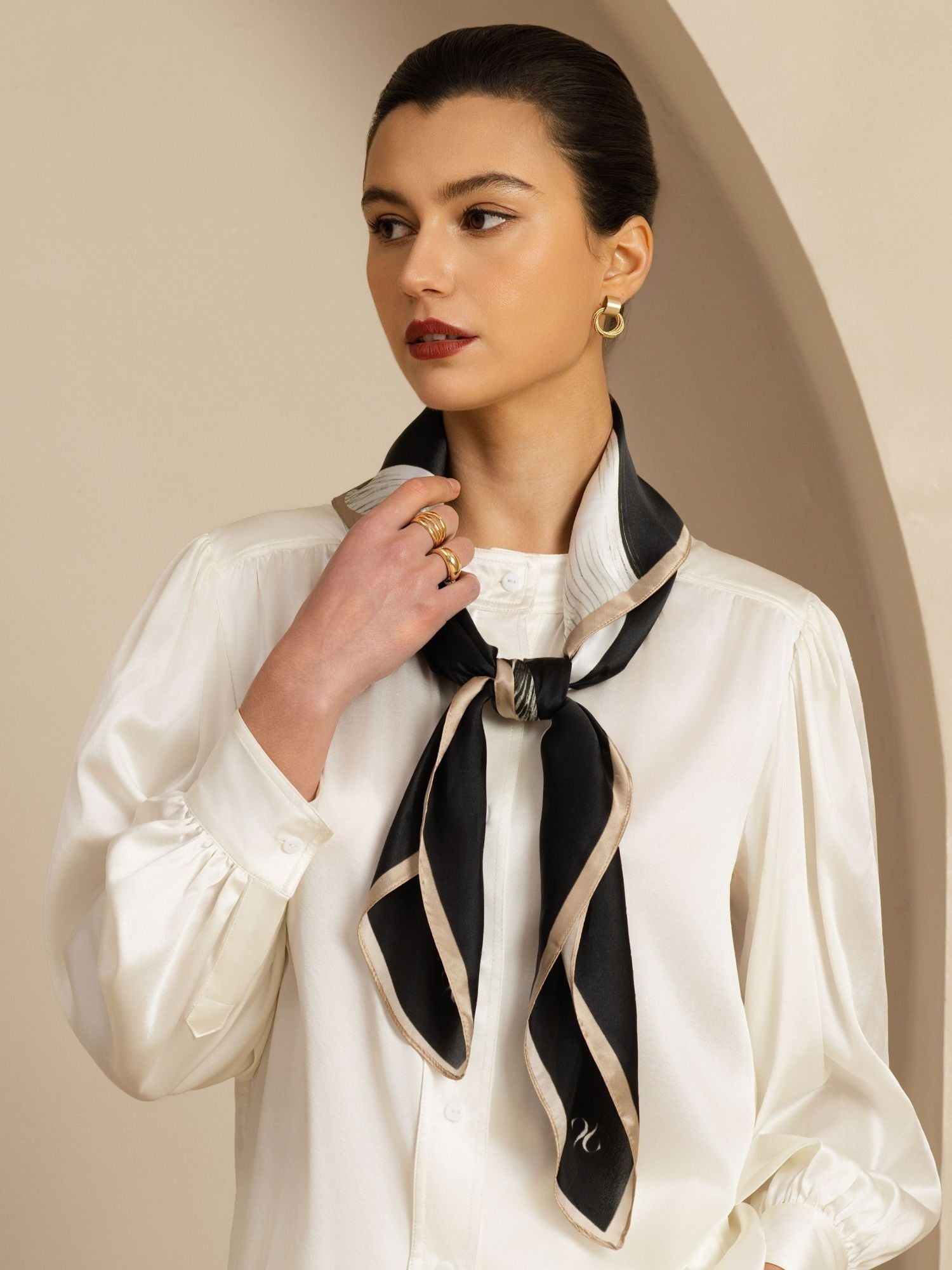 [P106] SilkSilky-SA Pure Silk Scarf 003