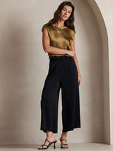 [بني] SilkSilky-SA Cap Sleeve Round Neck تي شيرت نسائية 006