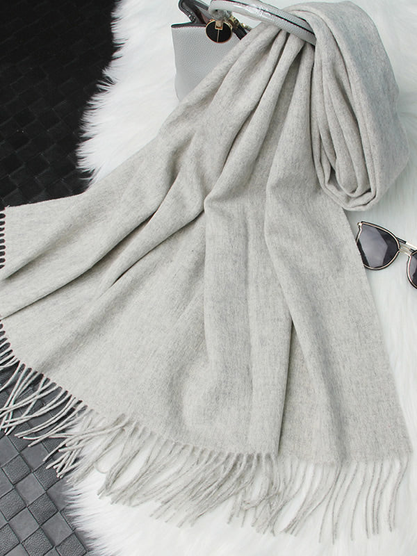 [رمادي فاتح] SilkSilky-SA صوف Scarf 006