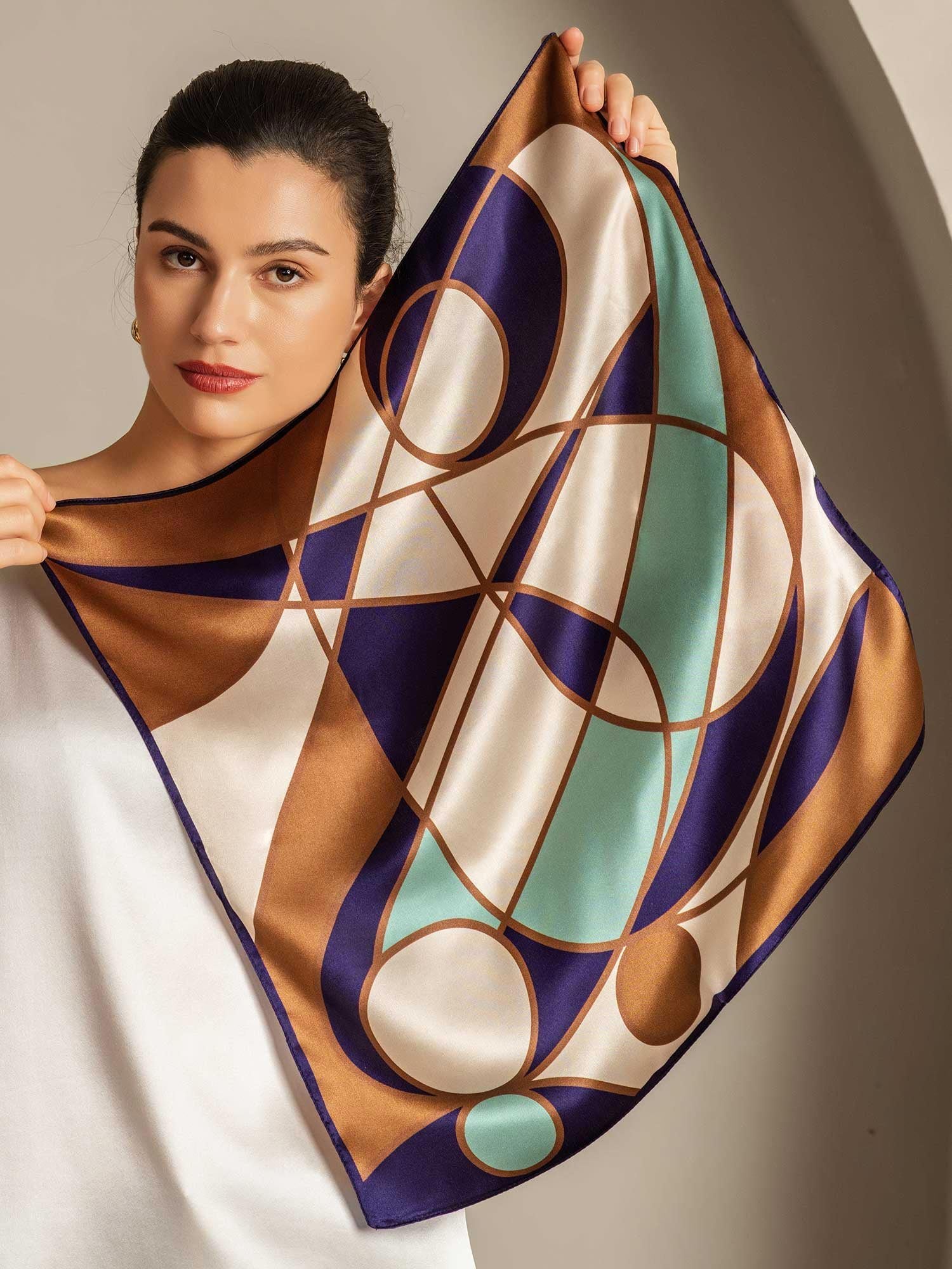 [P104] SilkSilky-SA الحرير الخالص Scarf 002,