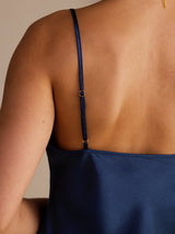 [أزرق غامق] SilkSilky-SA Sleeveless V Neck كامي 004