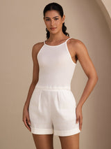[أبيض] SilkSilky-SA Sleeveless Crew Neck كامي 003