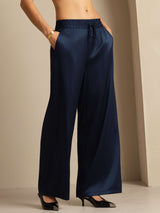 [أزرقغامق] SilkSilky-SA 19Momme Womens Pants 004