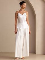 [أبيض] SilkSilky-SA Sleeveless V Neck كامي 006