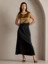 [بني] SilkSilky-SA Sleeveless Round Neck كامي 006
