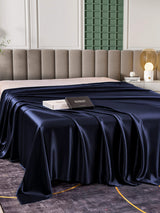 [أزرق غامق] SilkSilky-SA 25Momme غطاء السرير 003