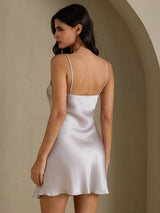 [رمادي] SilkSilky-SA Sleeveless V Neck باس النوم 002