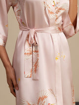 [لون القرنفل] SilkSilky-SA 3/4 Sleeve رداء حمام نسائي 004