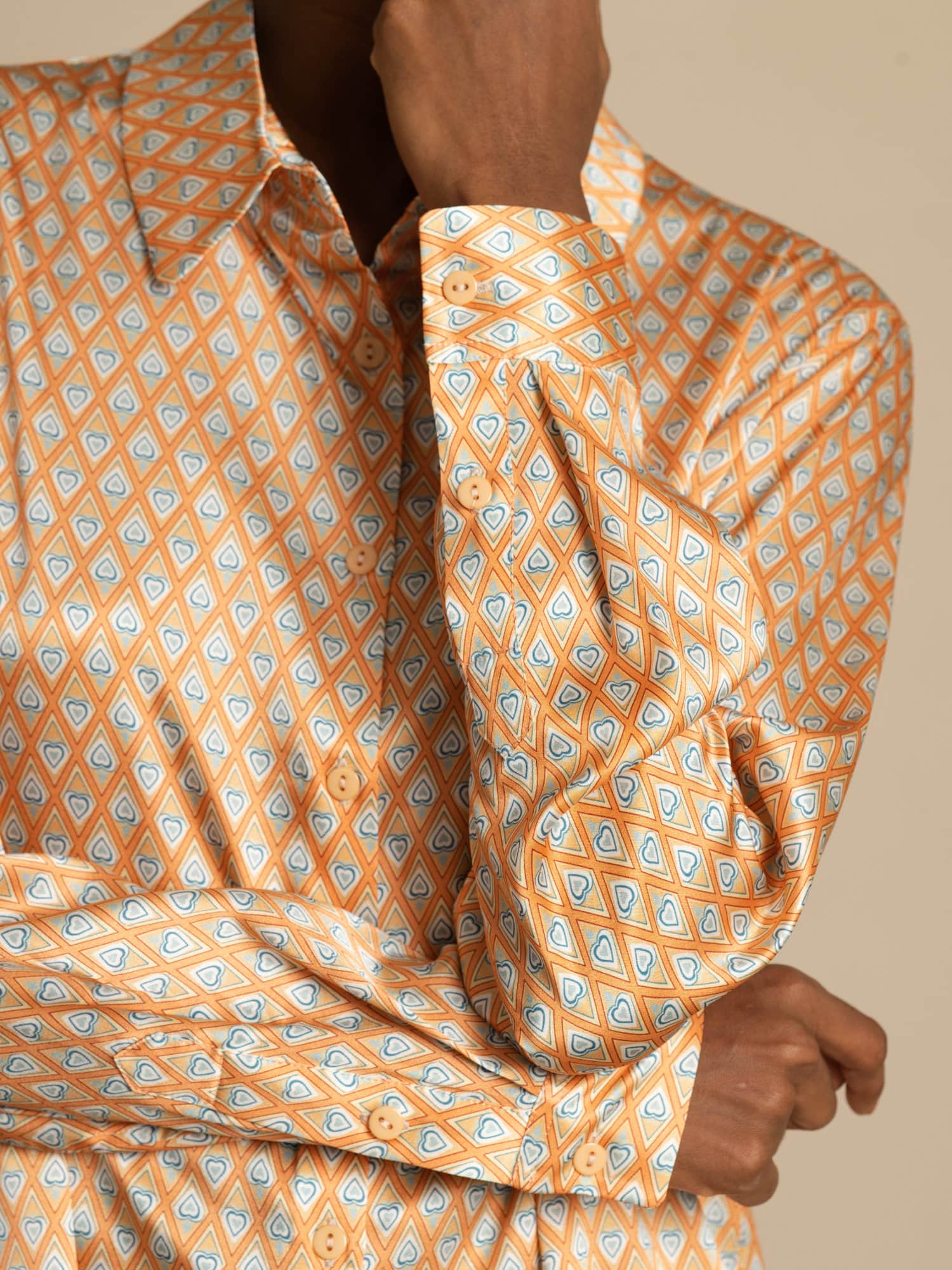 [أنماط زهرية] SilkSilky-SA الحرير الأكمام الطويلة الياقة بلايز نسائية 004