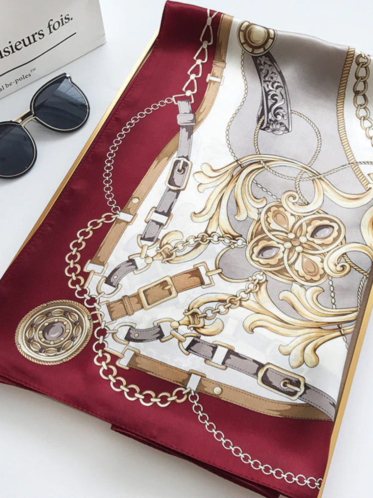 [P009] SilkSilky-SA الحرير الخالص Scarf 004,