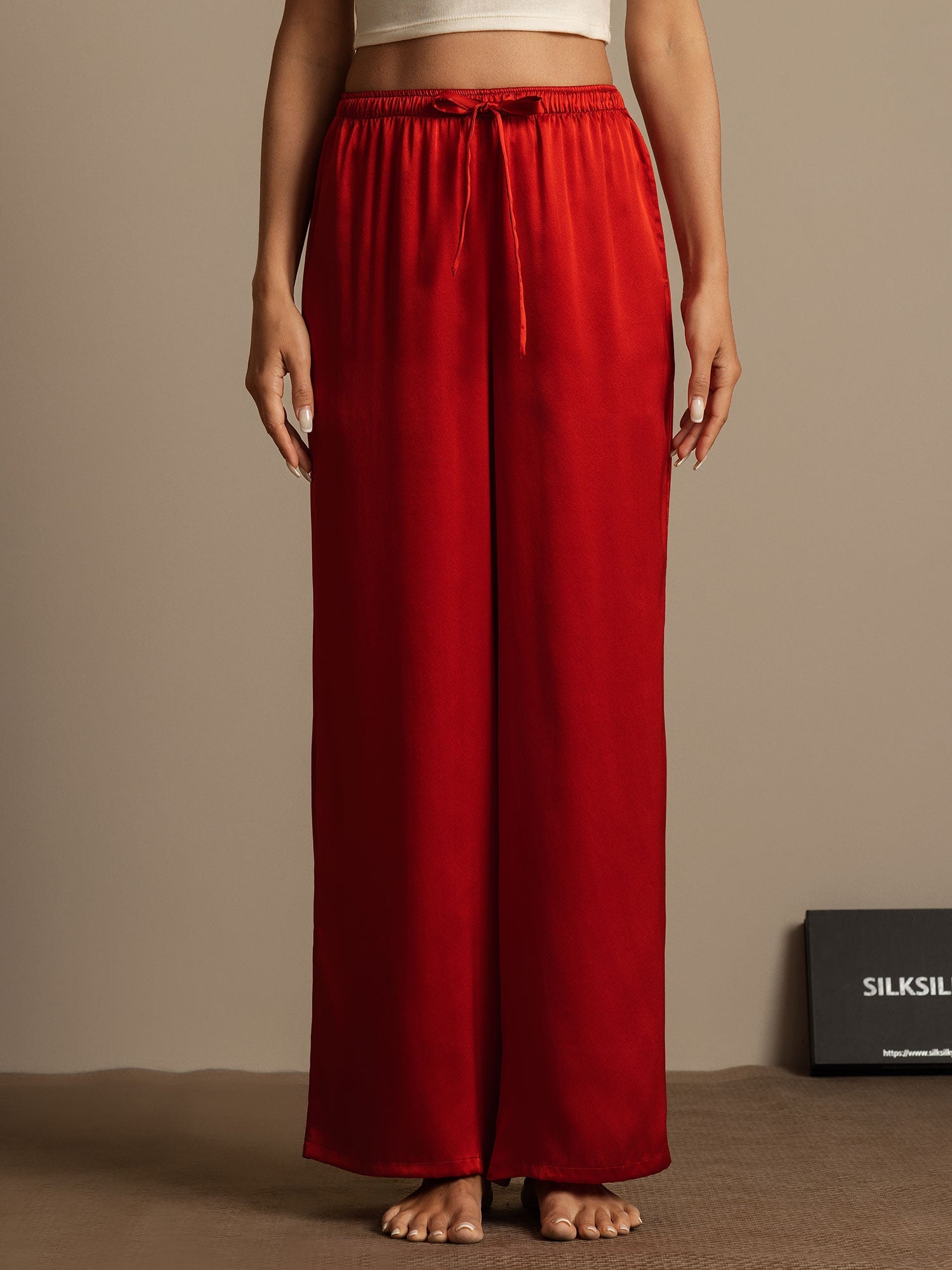 [خمر] SilkSilky-SA الحرير الخالص Womens Pants 005,