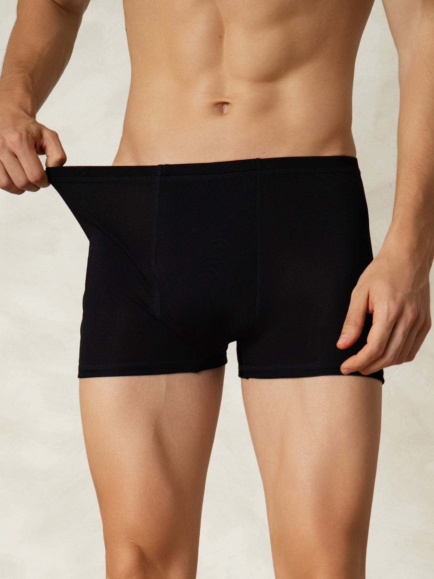 [أسود] SilkSilky-SA محبوك الحرير Mens Underwear 001