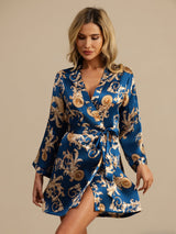 [تنين نيفي] SilkSilky-SA 3/4 Sleeve رداء حمام نسائي 005