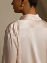 [وردي فاتح] SilkSilky-SA Long Sleeve Lapel Collar بلايز نسائية 003
