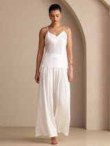 [أبيض] SilkSilky-SA Sleeveless V Neck كامي 005