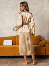 [شامبانيا] SilkSilky-SA Long Sleeve رداء حمام نسائي 002