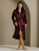 [بني] SilkSilky-SA Long Sleeve رداء حمام نسائي 006