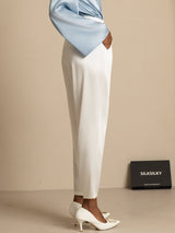 [أبيض] SilkSilky-SA 19Momme الحرير Womens Pants 003
