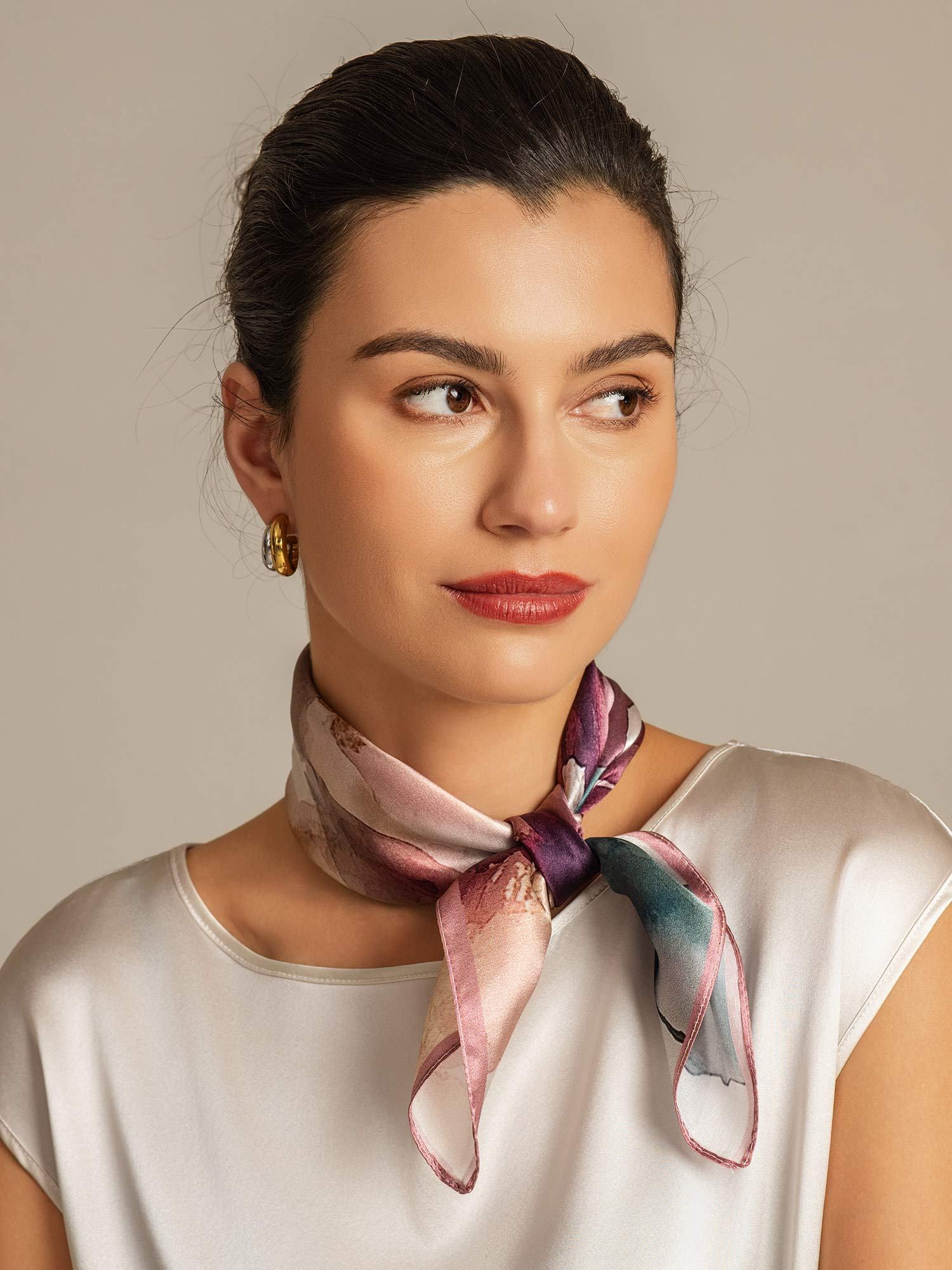 [P102] SilkSilky-SA الحرير الخالص Scarf 005,