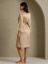 [شامبانيا] SilkSilky-SA 3/4 Sleeve رداء حمام نسائي 002