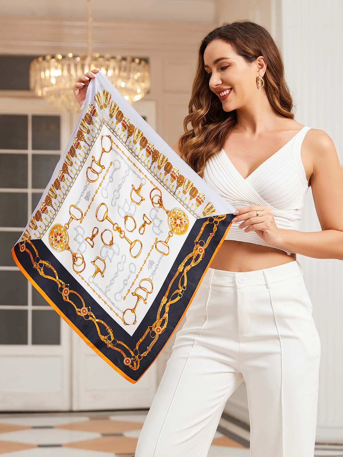 [P038] SilkSilky-SA الحرير الخالص Scarf 003,