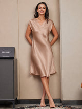 [توسكانا] SilkSilky-SA Cap Sleeve V Neck باس النوم 003
