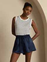 [أزرق غامق] SilkSilky-SA 19Momme شورتات نسائية 004