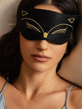 [أسود] SilkSilky-SA الحرير الخالص Eye Mask 003