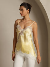 [أصفر فاتح] SilkSilky-SA Spaghetti Strap V Neck كامي 006