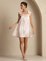 [لون القرنفل] SilkSilky-SA Sleeveless Square Neck باس النوم 007