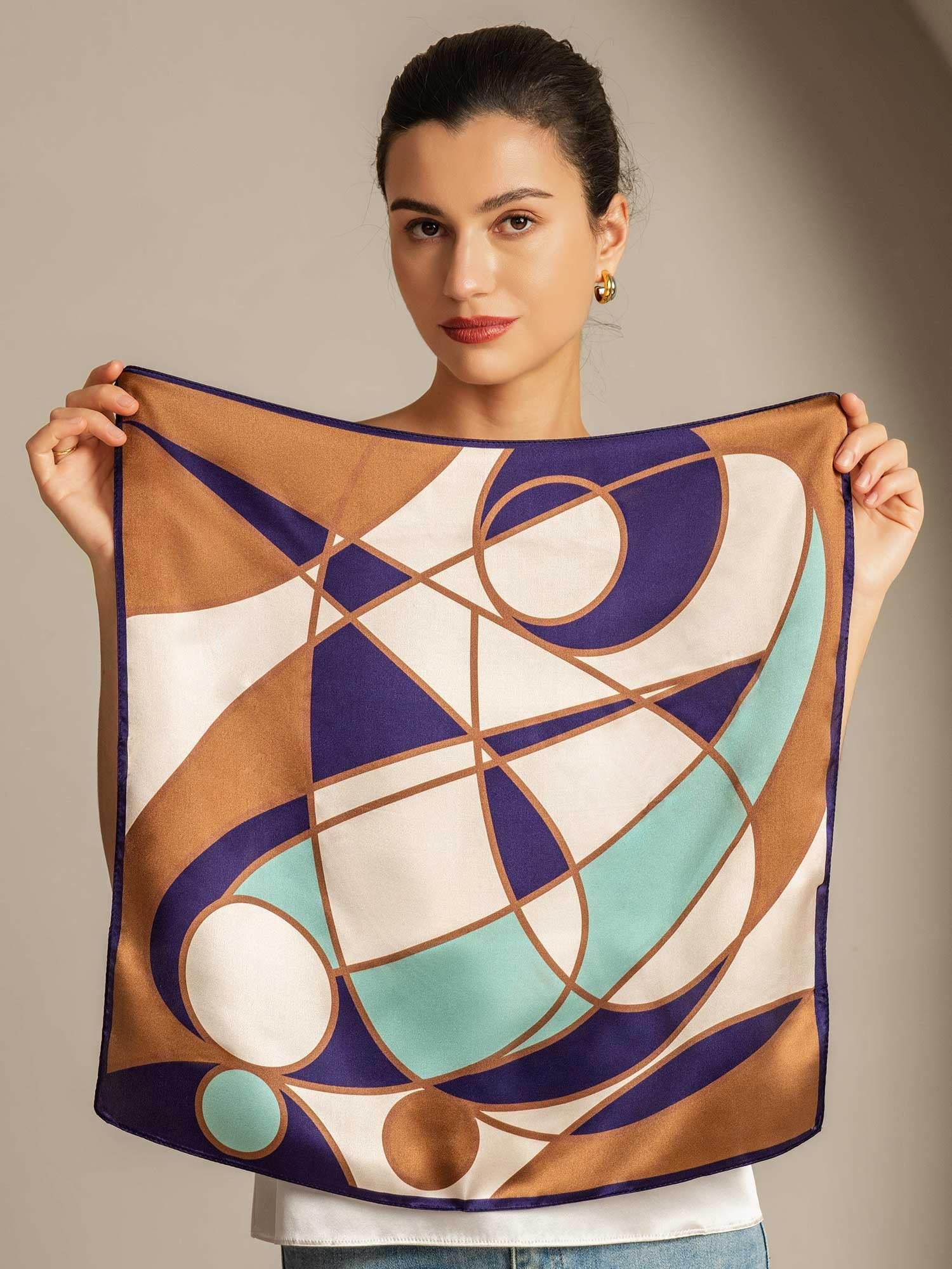 [P104] SilkSilky-SA الحرير الخالص Scarf 003,