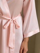 [وردي فاتح] SilkSilky-SA 3/4 Sleeve رداء حمام نسائي 005