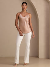 [توسكانا] SilkSilky-SA Spaghetti Strap V Neck كامي 006