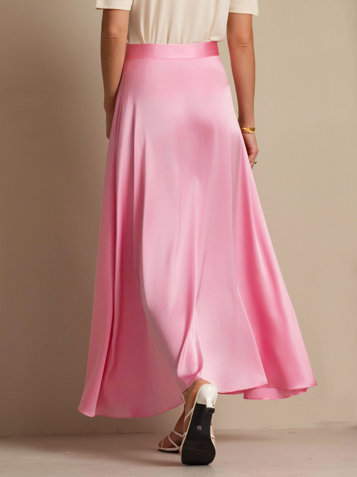 [وردي ساشيه] SilkSilky-SA 19Momme الحرير Skirt 004