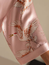 [لون القرنفل] SilkSilky-SA 3/4 Sleeve رداء حمام نسائي 004