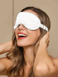 SilkSilky-SA 19Momme الحرير الخالص Eye Mask أبيض 004