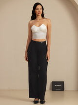 [أبيض] SilkSilky-SA Spaghetti Strap V Neck كامي 008