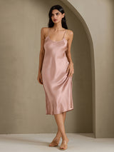[توسكانا] SilkSilky-SA Sleeveless V Neck فساتين نسائية 003