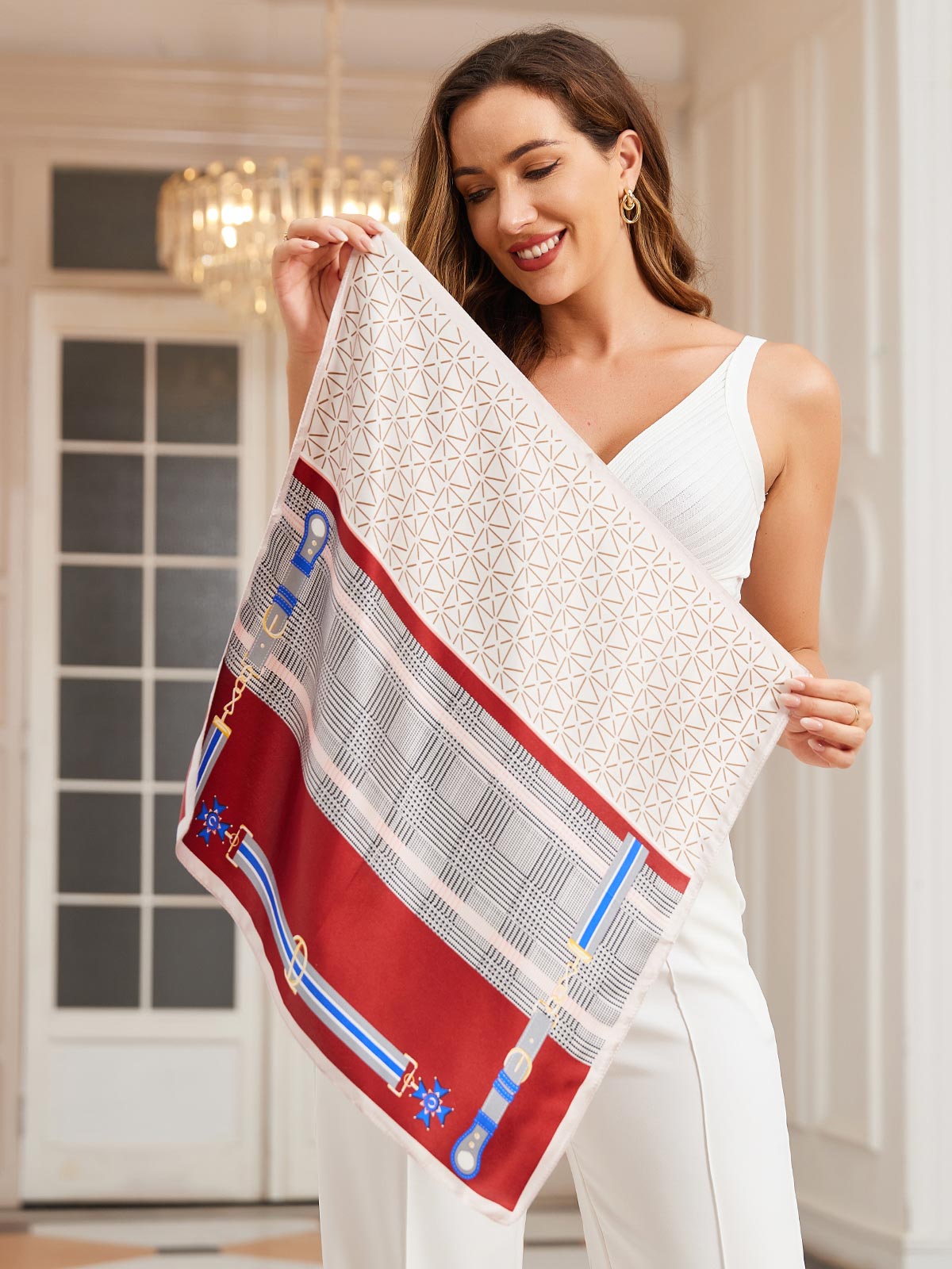 [P037] SilkSilky-SA الحرير الخالص Scarf 003,